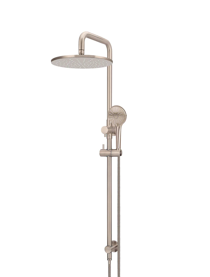 Meir Round Combination Shower Rail and Hand Shower - Champagne Rose Gold