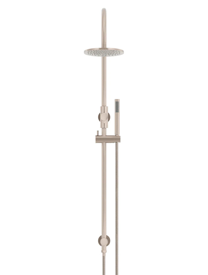 Meir Round Gooseneck Combination Shower Set - Champagne