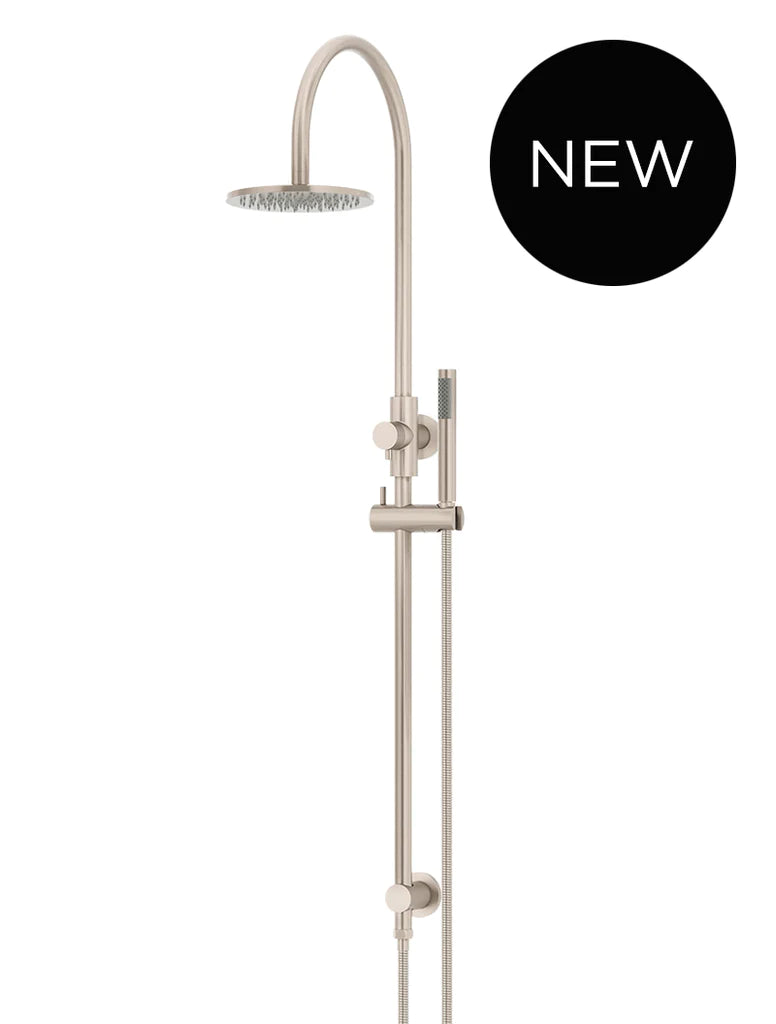 Meir Round Gooseneck Combination Shower Set - Champagne
