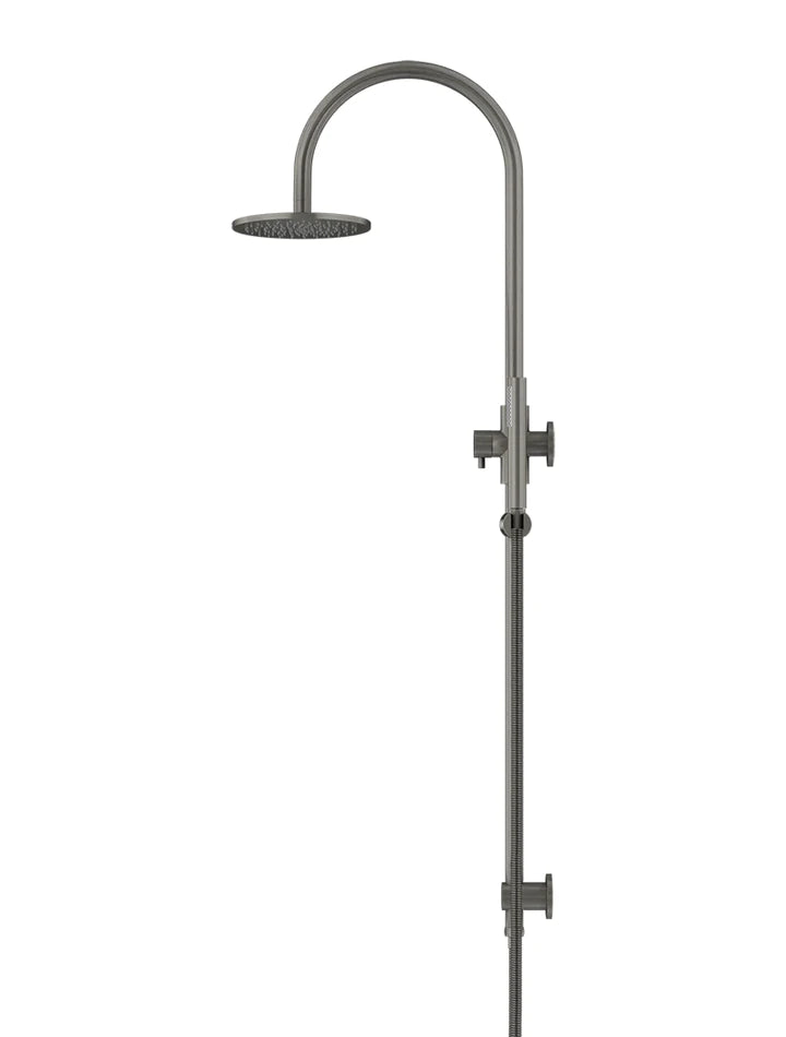 Meir Round Gooseneck Combination Shower Set - Gunmetal