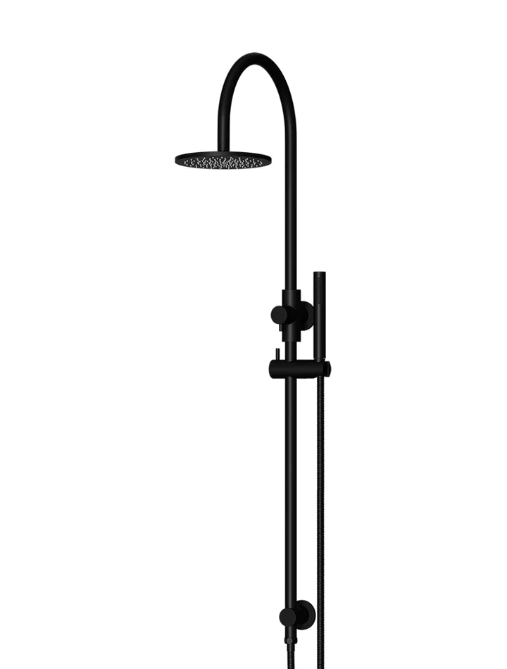 Meir Round Gooseneck Combination Shower Set - Matte Black