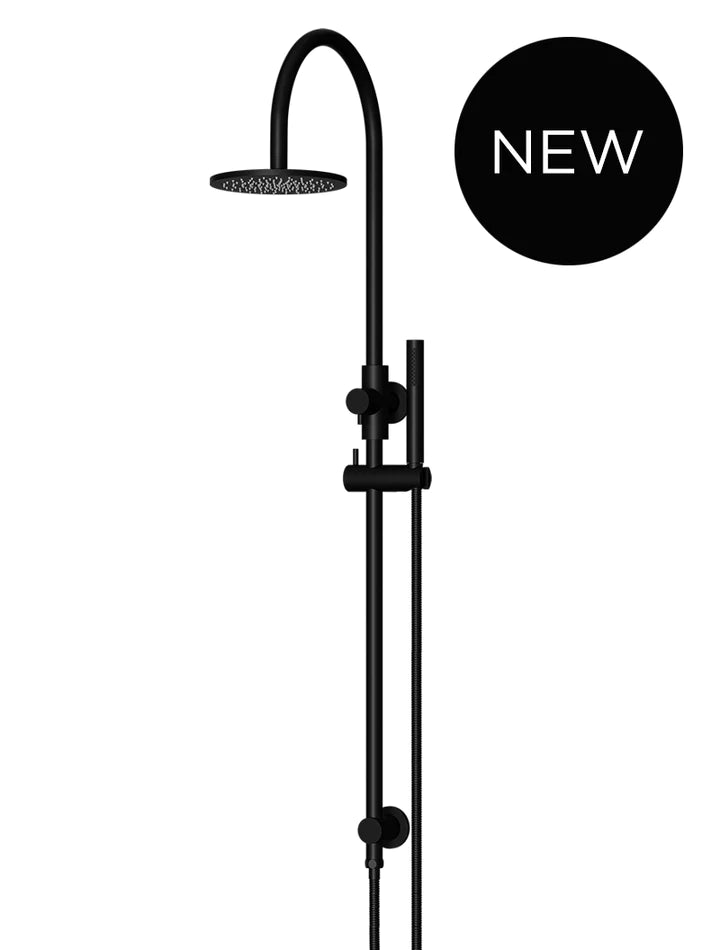 Meir Round Gooseneck Combination Shower Set - Matte Black