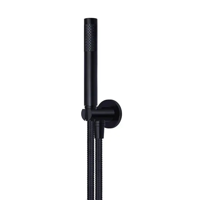 Meir Round Hand Shower On Fixed Bracket - Matte Black