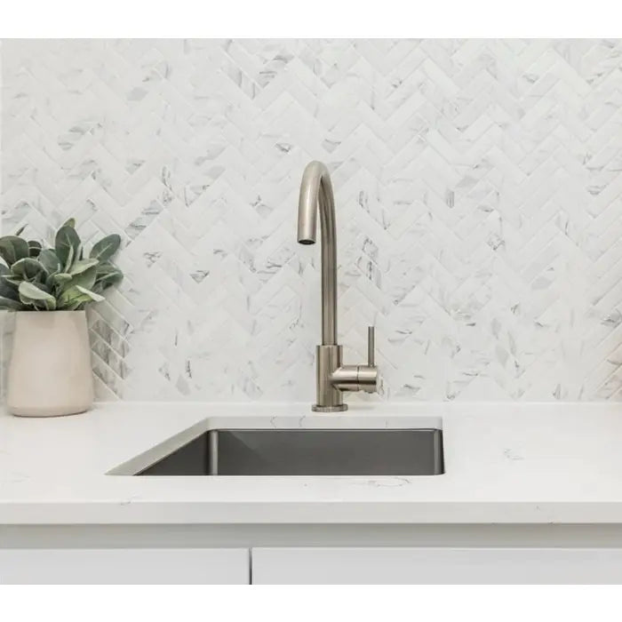 Meir Round Kitchen Mixer Tap - Brushed Nickel