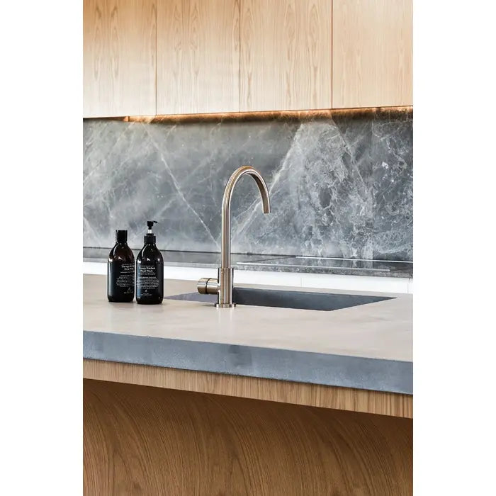 Meir Round Kitchen Mixer Tap - Champagne Rose Gold