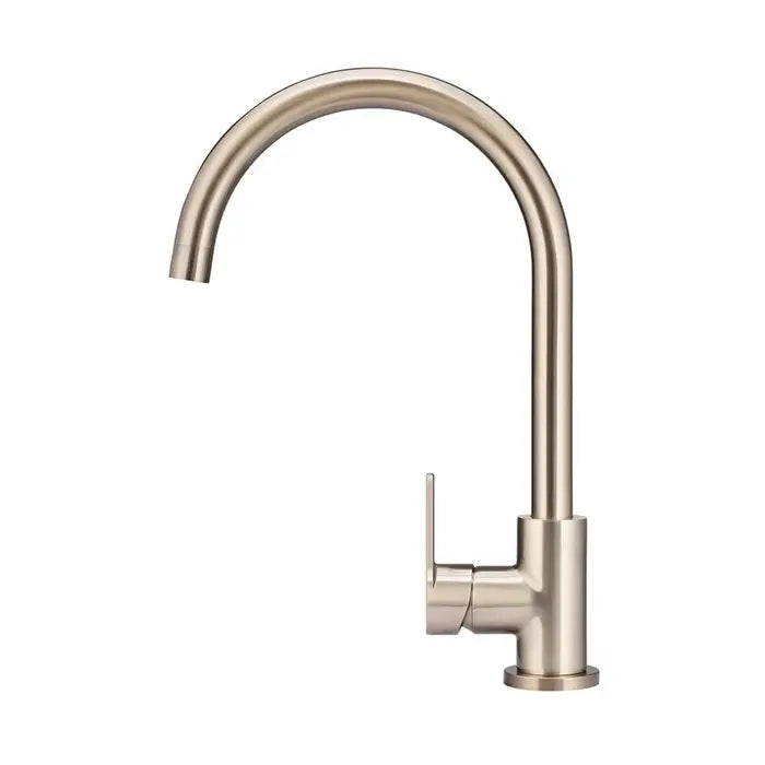 Meir Round Kitchen Mixer Tap - Champagne Rose Gold