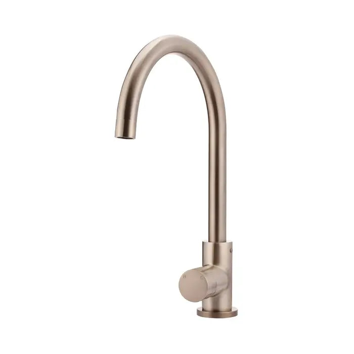 Meir Round Kitchen Mixer Tap - Champagne Rose Gold