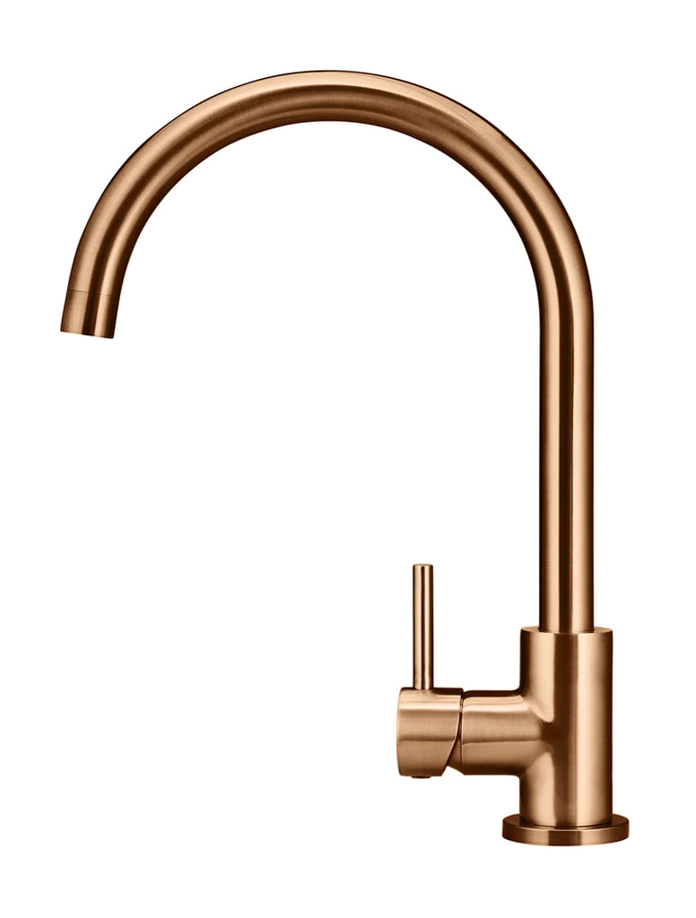 Meir Round Kitchen Mixer Tap - Lustre Bronze