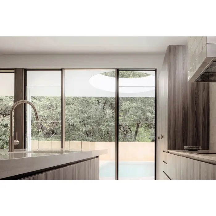 Meir Round Piccola Pull Out Kitchen Mixer Tap - Champagne Rose Gold