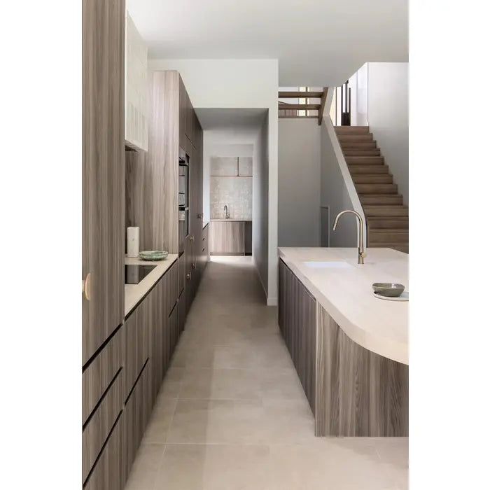 Meir Round Piccola Pull Out Kitchen Mixer Tap - Champagne Rose Gold