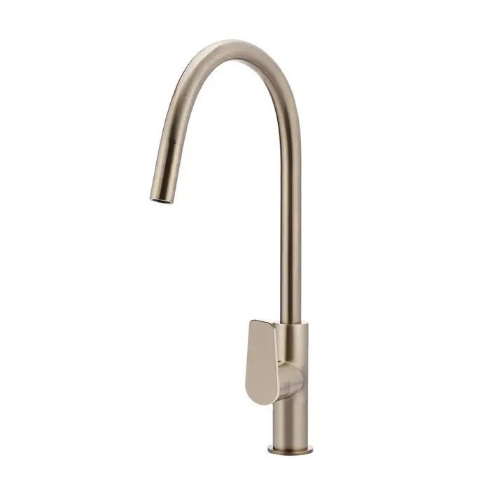Meir Round Piccola Pull Out Kitchen Mixer Tap - Champagne Rose Gold