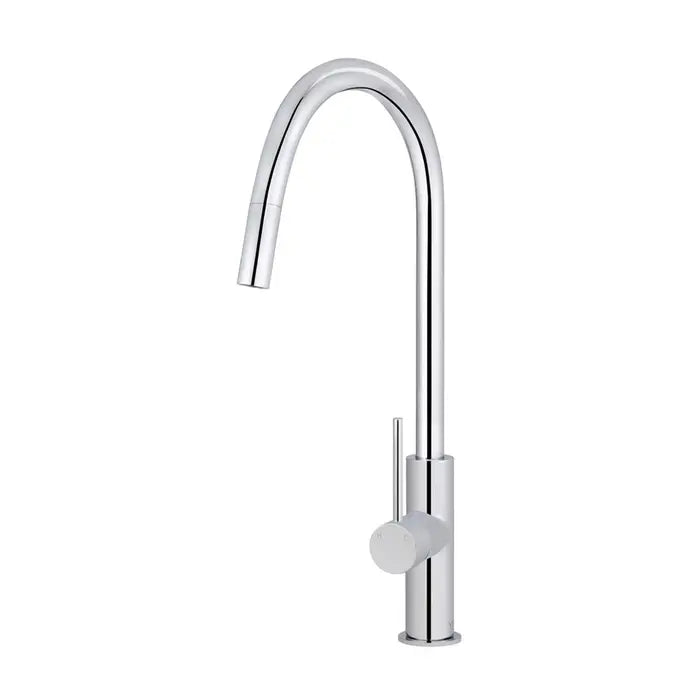 Meir Round Piccola Pull Out Kitchen Mixer Tap - Chrome