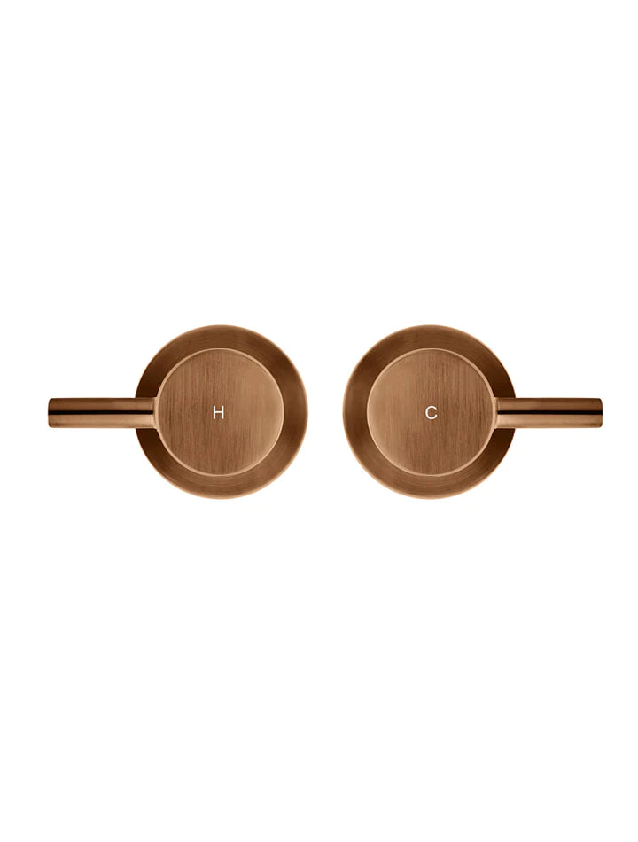 Meir Round Quarter Turn Wall Top Assemblies - Lustre Bronze