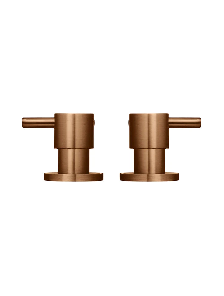 Meir Round Quarter Turn Wall Top Assemblies - Lustre Bronze