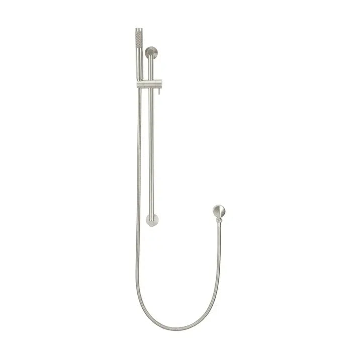 Meir Round Shower On Rail Column - Brushed Nickel