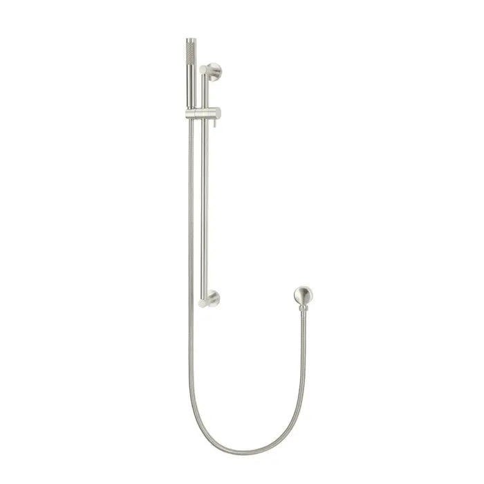 Meir Round Shower On Rail Column - Brushed Nickel
