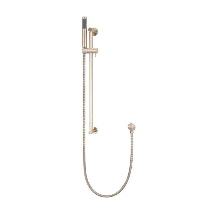 Meir Round Shower On Rail Column - Champagne Rose Gold