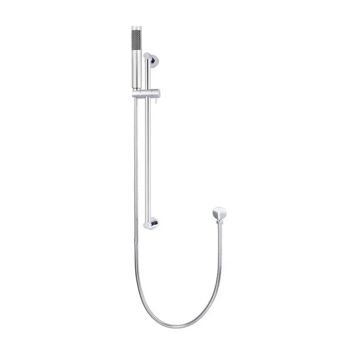 Meir Round Shower On Rail Column - Chrome