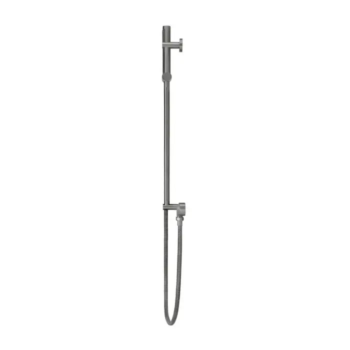 Meir Round Shower On Rail Column - Shadow Gunmetal