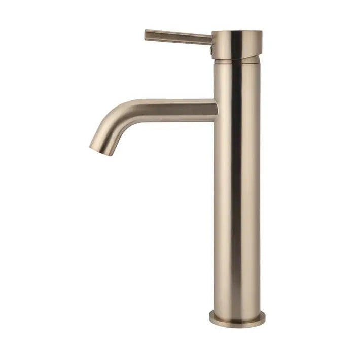 Meir Round Tall Basin Mixer Curved - Champagne Rose Gold