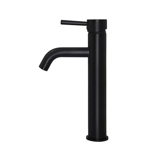 Meir Round Tall Basin Mixer Curved - Matte Black
