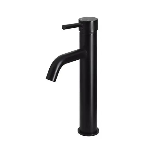 Meir Round Tall Basin Mixer Curved - Matte Black