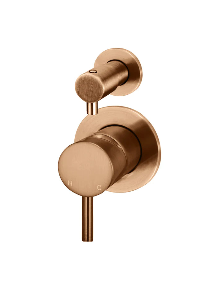 Meir Round Wall Mixer Diverter Finish Only - Lustre Bronze