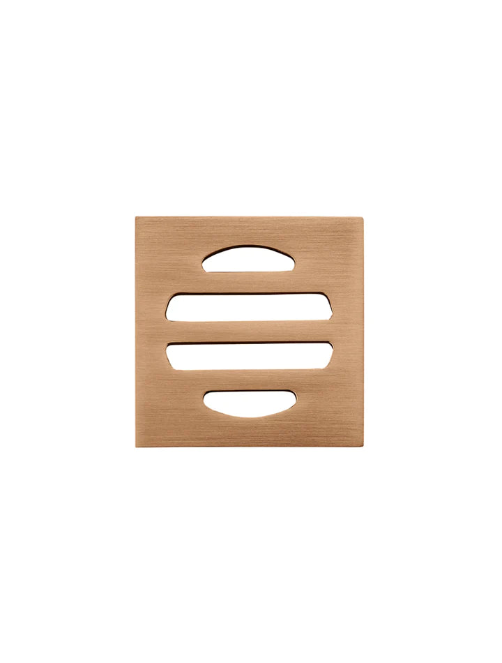 Meir Square Floor Grate Shower Drain - Lustre Bronze