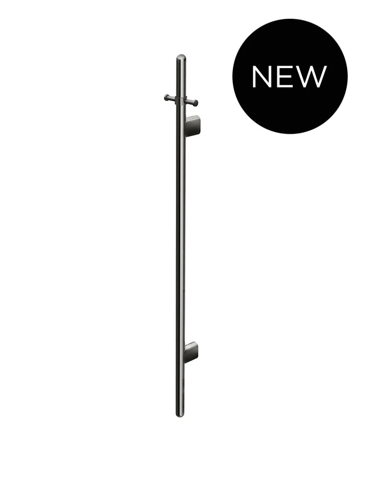 Meir Vertical Heated Towel Rail - Gunmetal