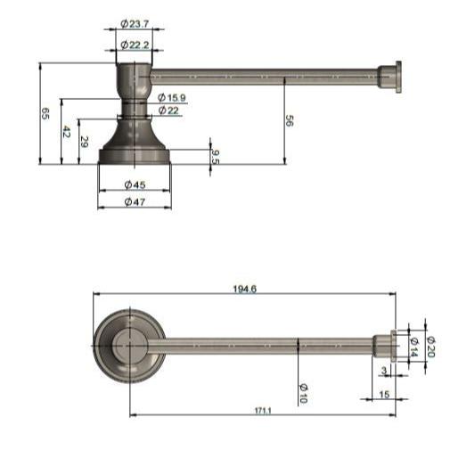 Meir Harrington Toilet Roll Holder - Brushed Nickel
