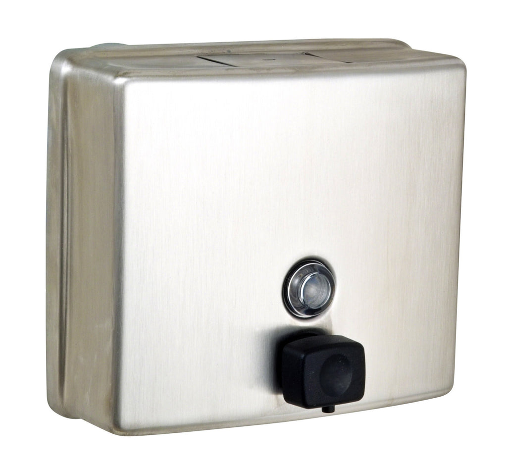Metlam Square Button Pump Soap Dispenser - Satin Stainless Steel