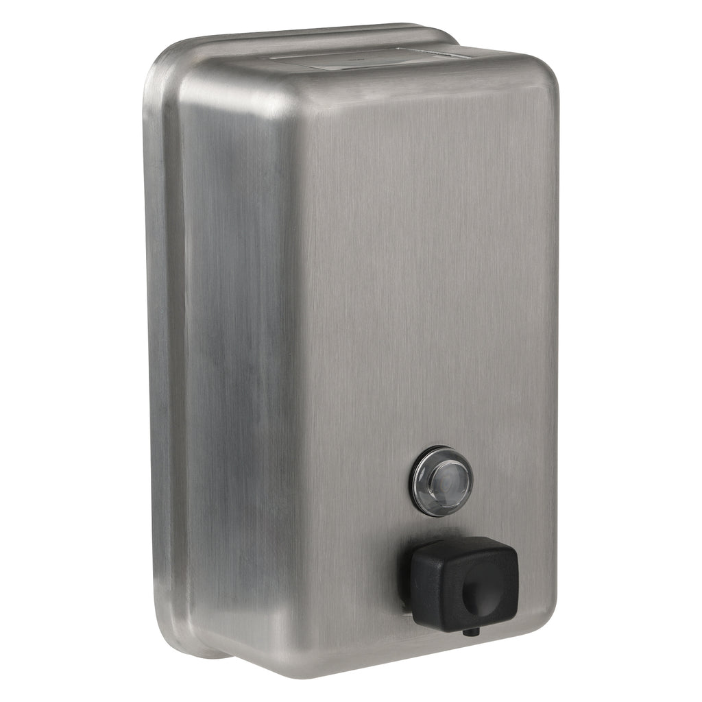 Metlam Vertical Button Pump Soap Dispenser - Satin Stainless Steel
