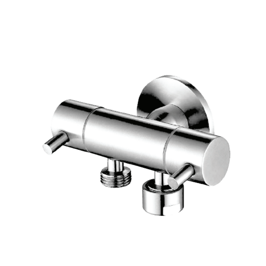Dual Control Toilet Bidet Mini Cistern Cock - Chrome
