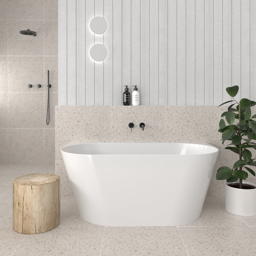 Muse Back To Wall Bathtub Matte White