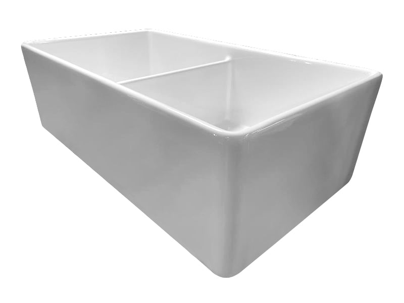 Turner Hastings Novi 84 x 46 Fine Fireclay Farmhouse Butler Sink - Matte White