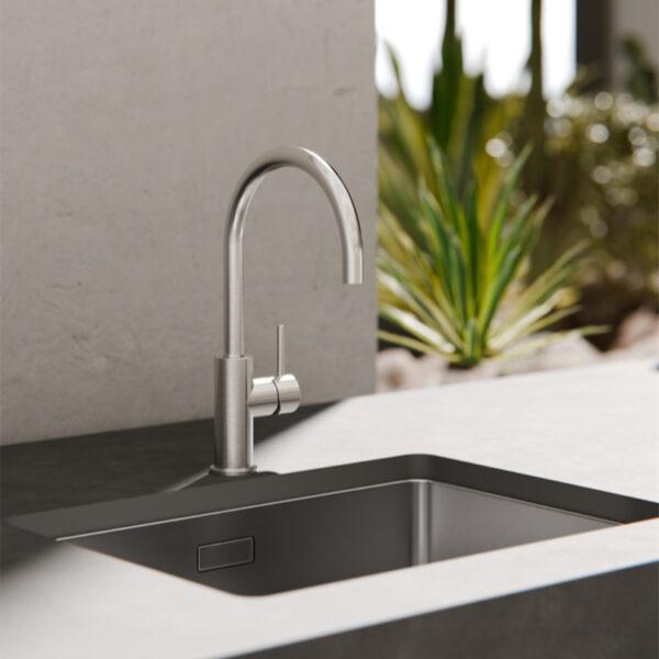 Nero ZEN SS316L Kitchen Mixer - Brushed Nickel