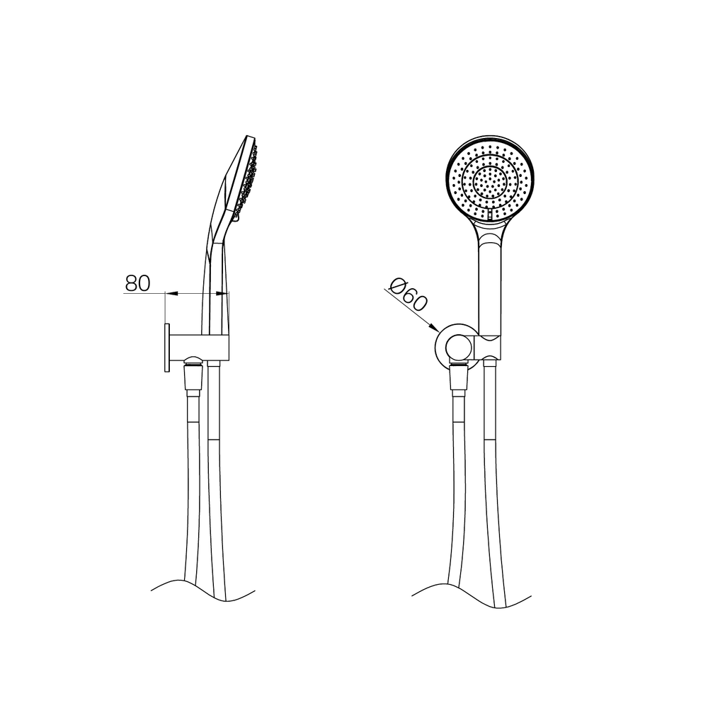 Nero Mecca Shower Bracket with Air Shower - Matte White
