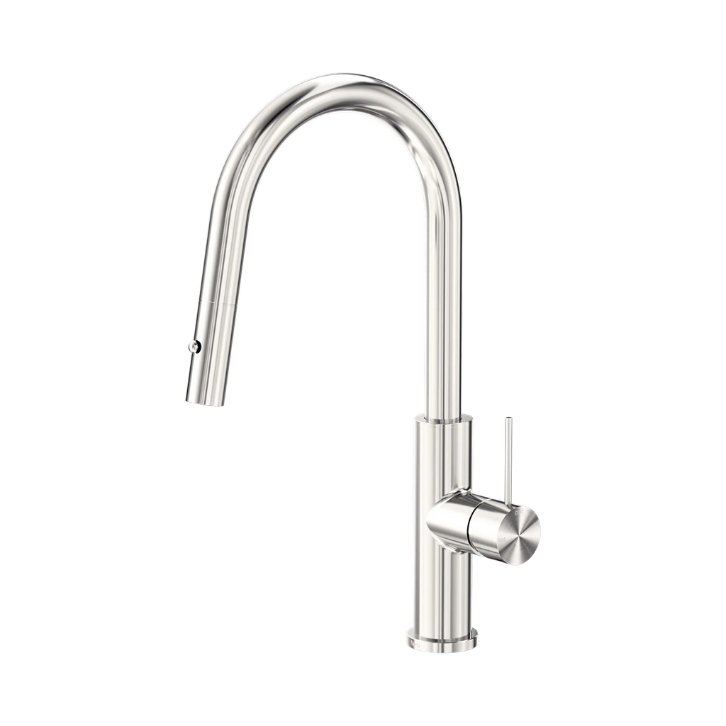 Nero Mecca Smart Sensor Pull Out Kitchen Mixer - Brushed Nickel