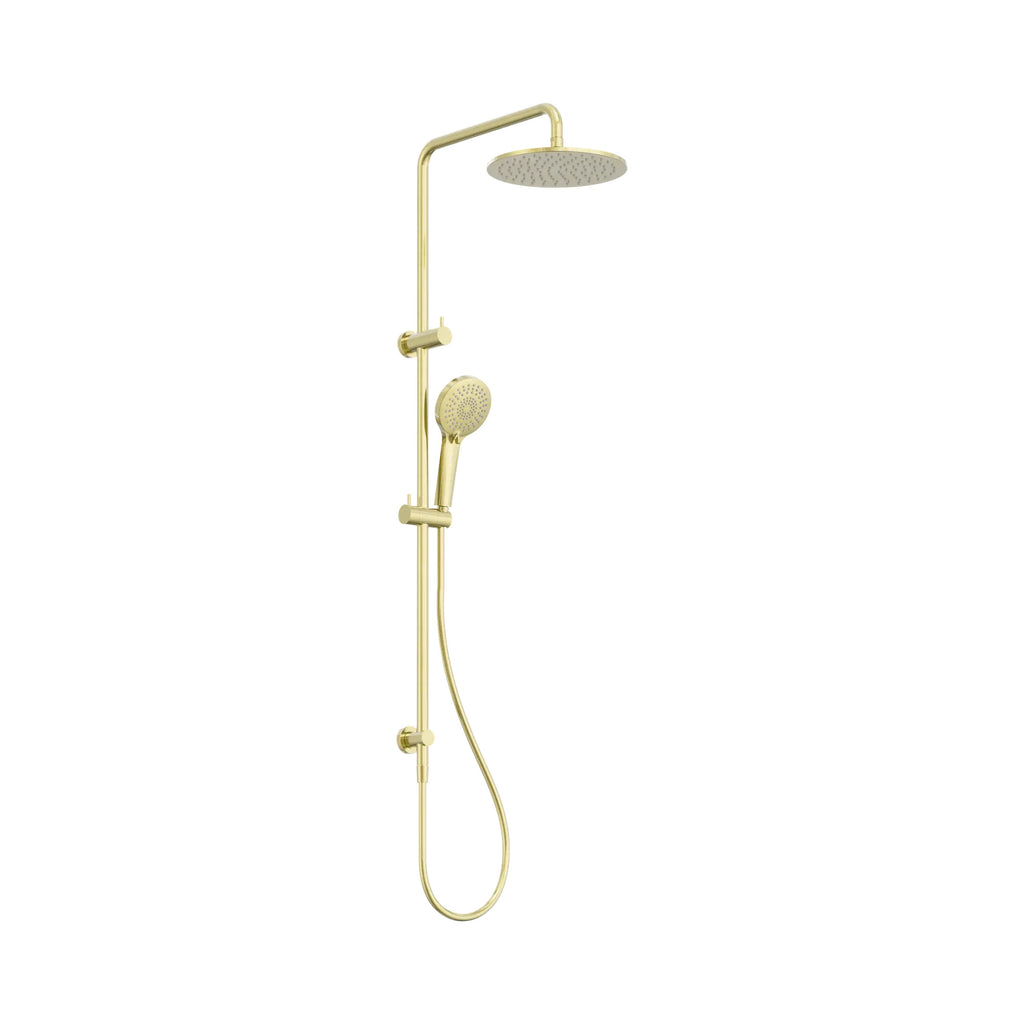 Nero Round Twin Shower - Brushed Gold
