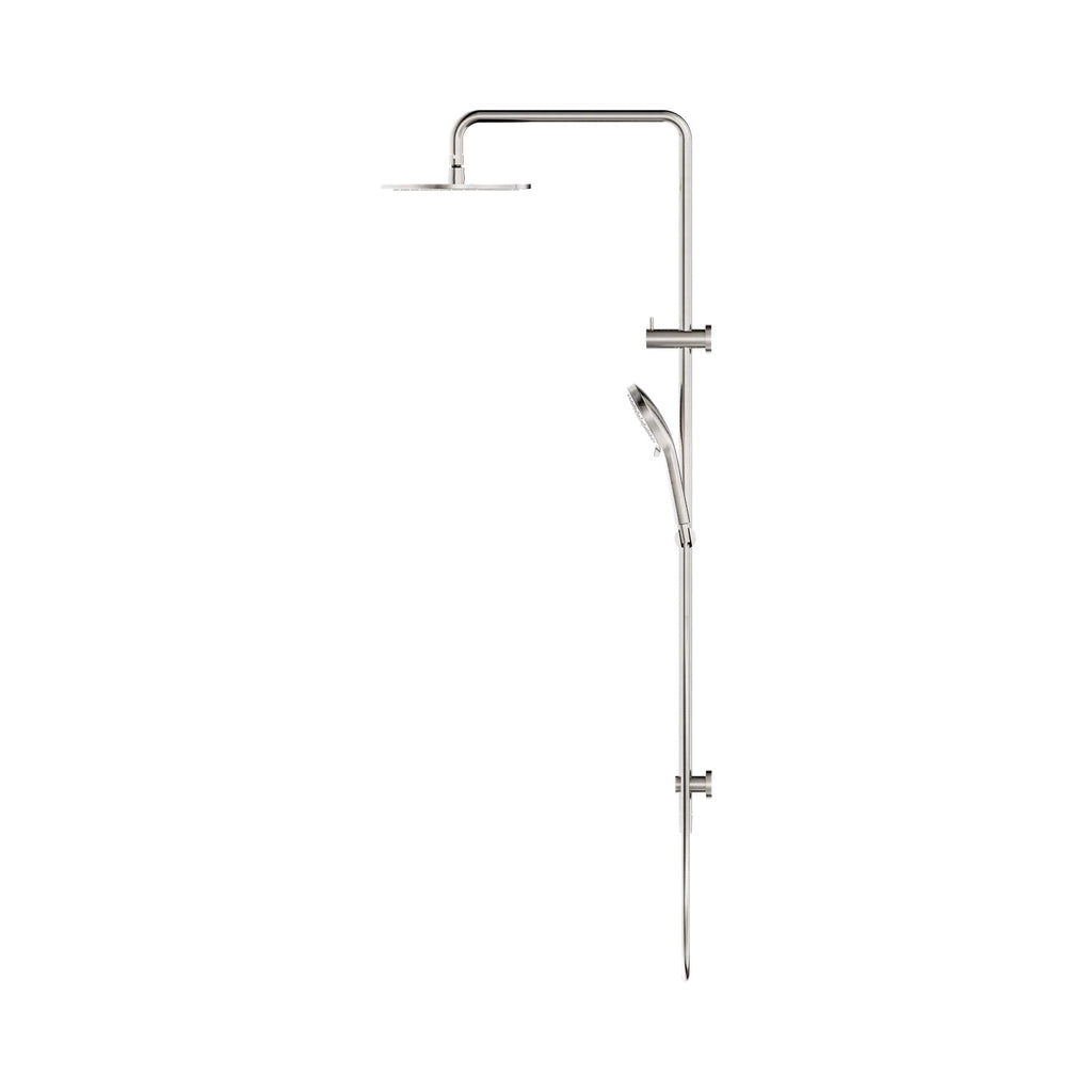 Nero Round Twin Shower - Brushed Nickel