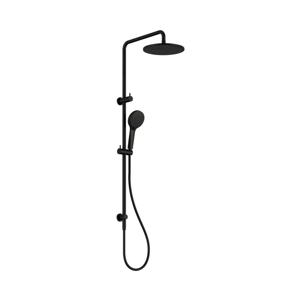 Nero Round Twin Shower - Matte Black