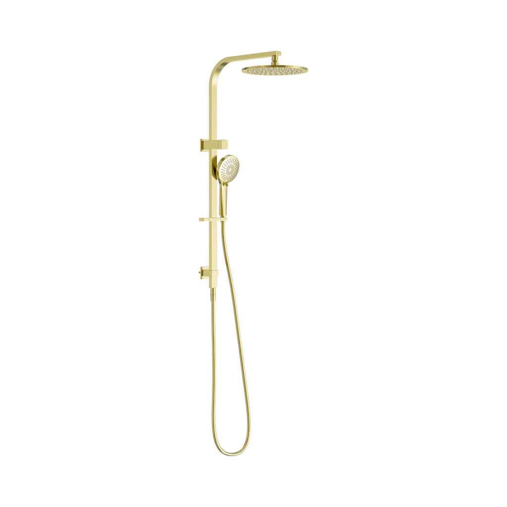 Nero Bianca Round Combination Shower 250mm - Brushed Gold