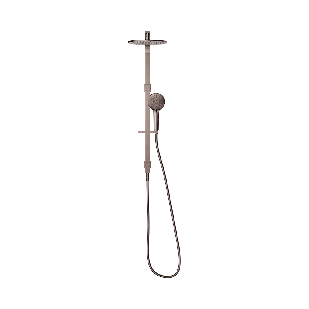 Nero Bianca Round Combination Shower 250mm - Brushed Bronze