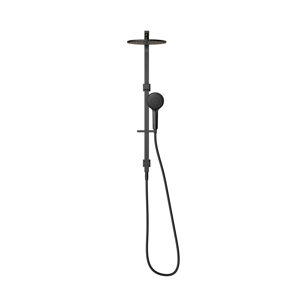 Nero Bianca Round Combination Shower 250mm - Matte Black