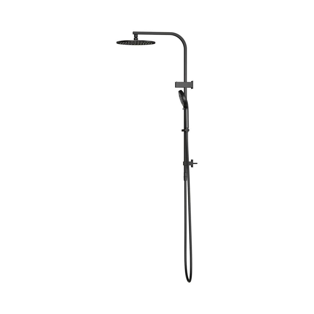 Nero Bianca Round Combination Shower 250mm - Matte Black