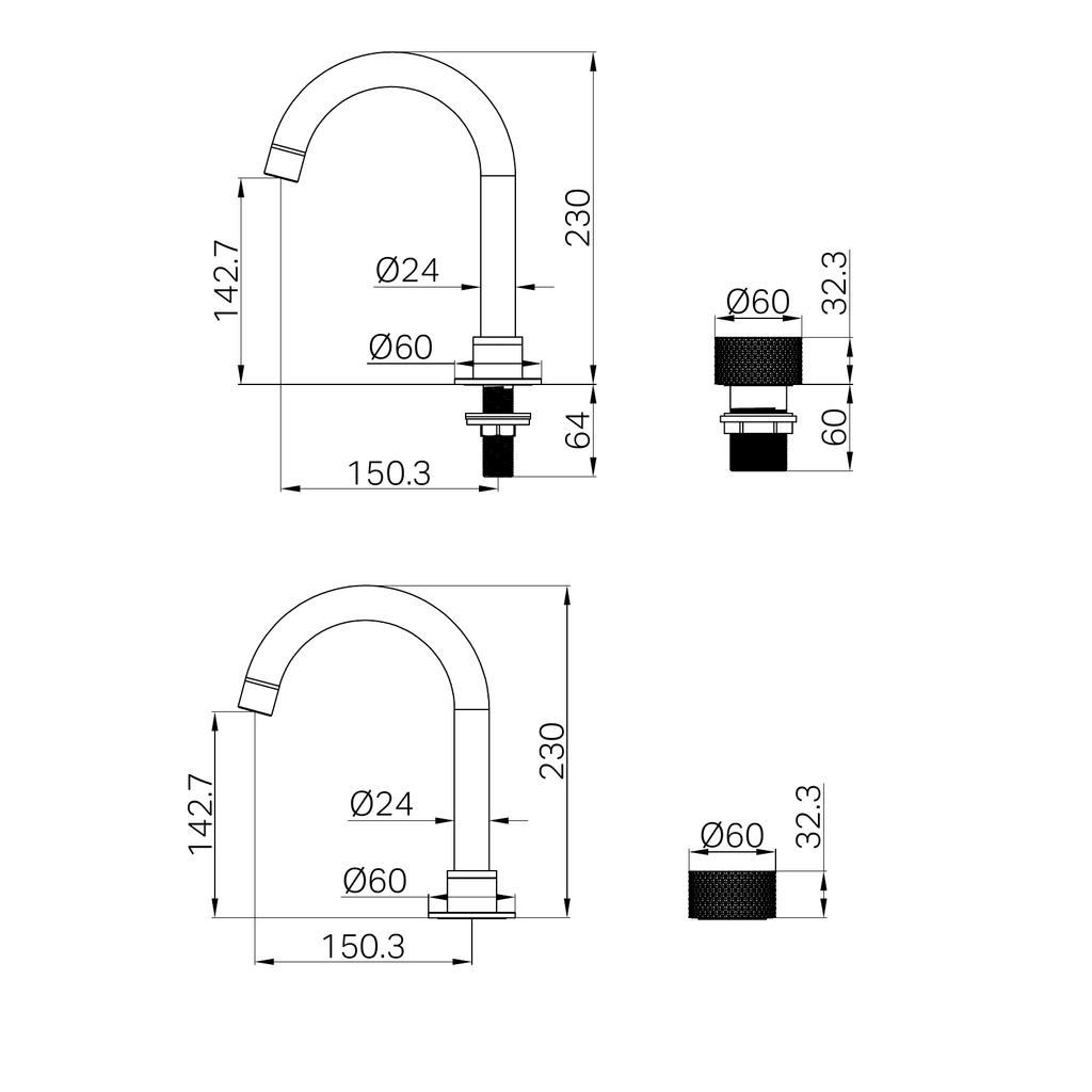 Nero Opal Progressive Basin Mixer - Brushed Bronze