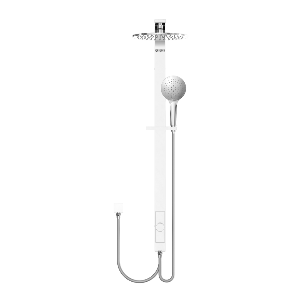 Nero Astra Rain Round Twin Shower Double Hose Shower - Chrome