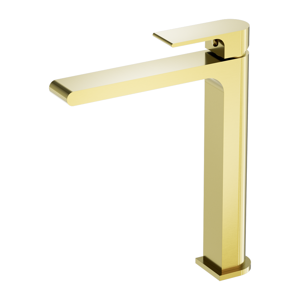 Nero Bianca Tall Basin Mixer - Brushed Gold