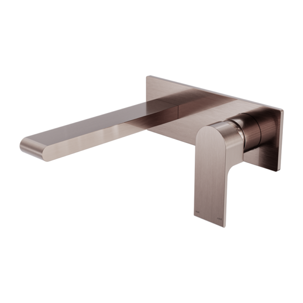 Nero Bianca Wall Basin/Bath Mixer - Brushed Bronze