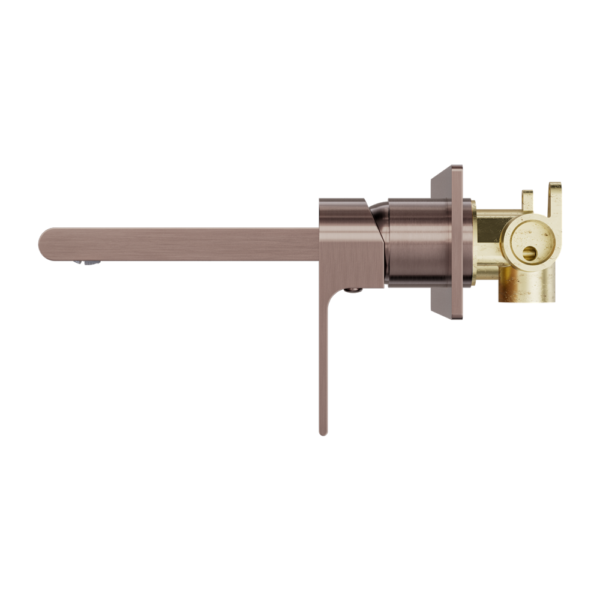 Nero Bianca Wall Basin/Bath Mixer - Brushed Bronze